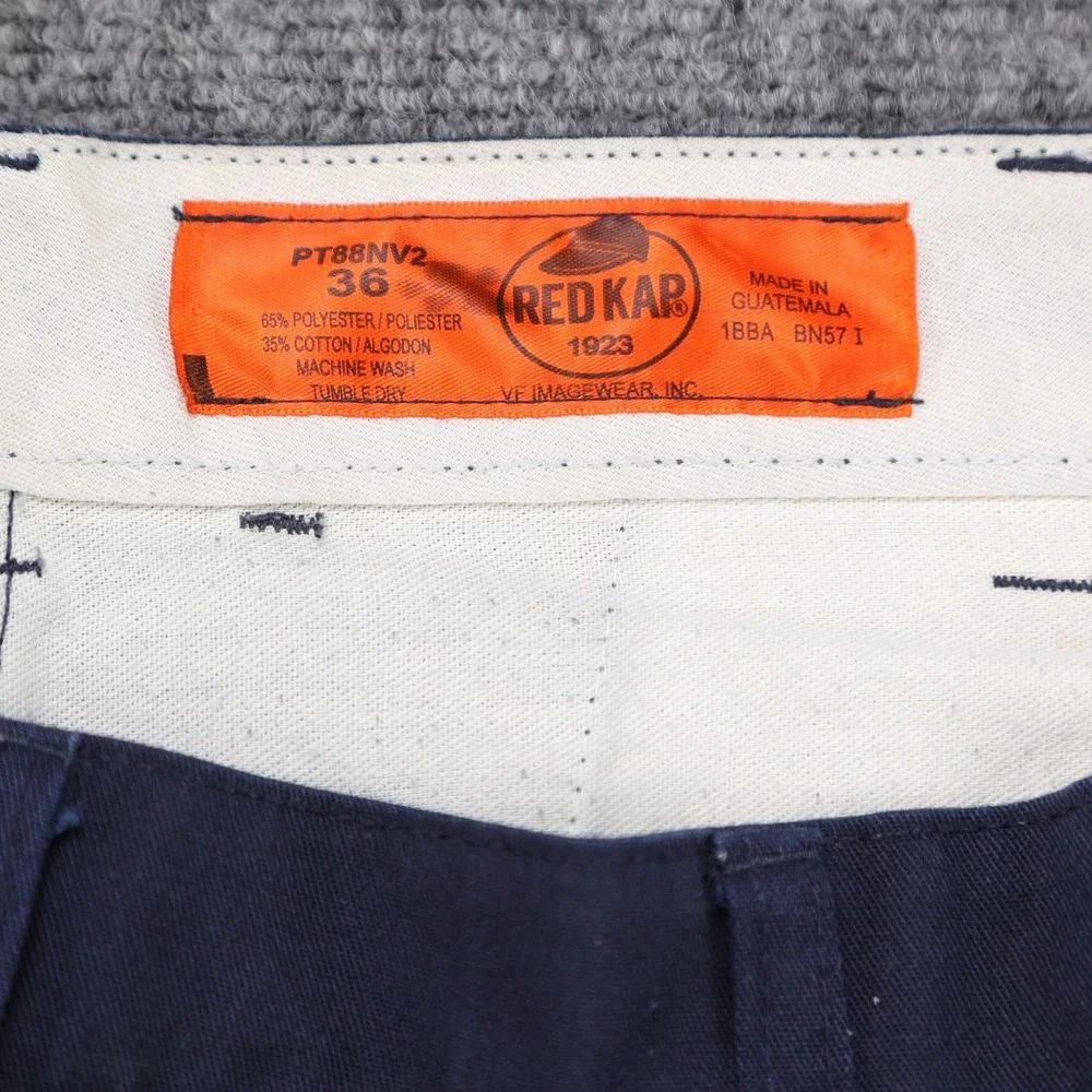 Red Kap Mens Navy Blue Cargo Work Pants‎ PT88NV2 Size 36x35 Straight Leg Utility